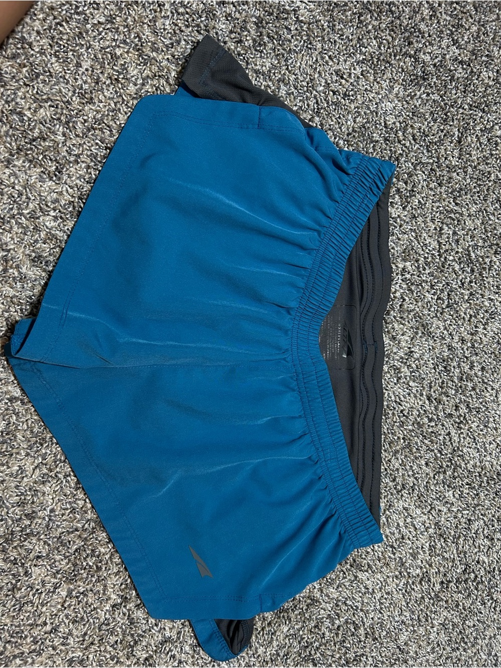 Altra Grey Women's Athletic Shorts with Blue Stitching